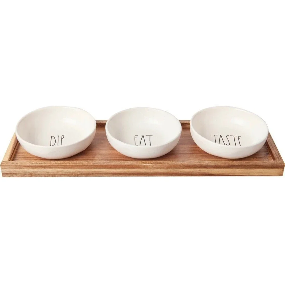 Rae Dunn Dip, Eat, Taste Serving Dish